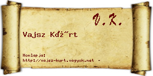 Vajsz Kürt névjegykártya